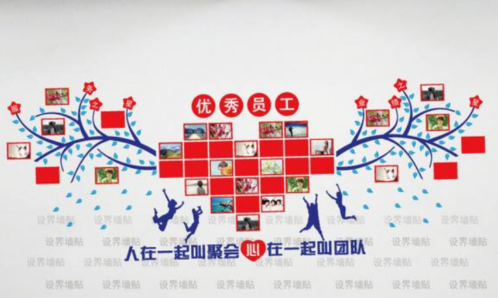 企業文化墻宣傳欄優秀員工天地團隊風采班級榮譽展示墻創意照片