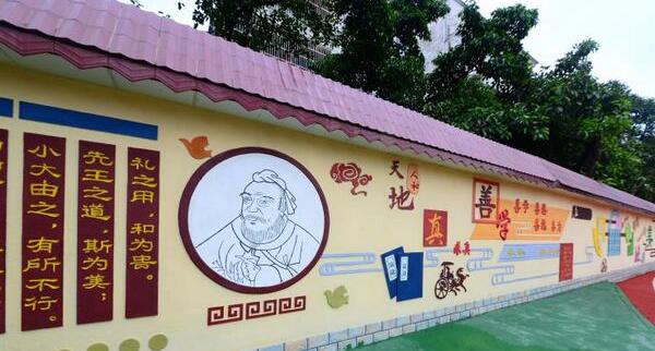 國學文化墻制作效果圖