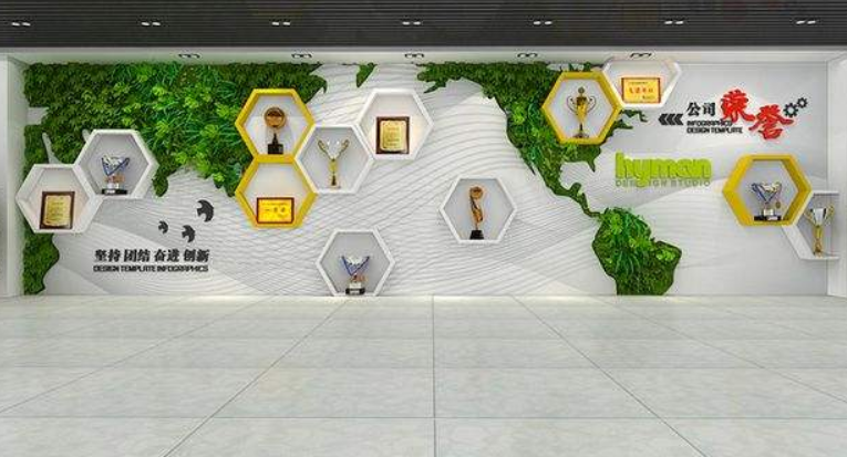 海曼設計工作室采集到創(chuàng)意企業(yè)文化墻展廳設計