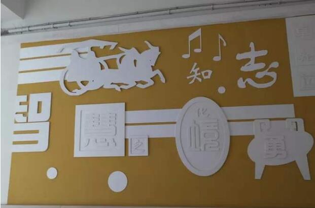 創意立體國學文化墻制作效果圖