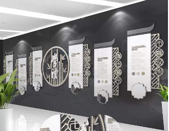 素雅經(jīng)典廉政文化墻企業(yè)文化墻