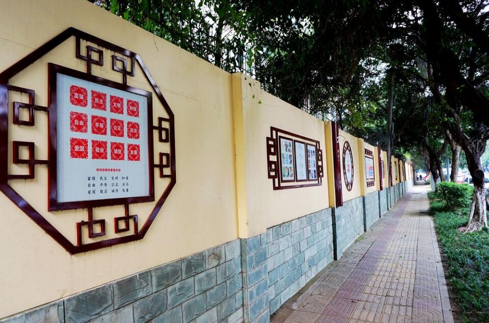 社區街道文化墻制作效果圖