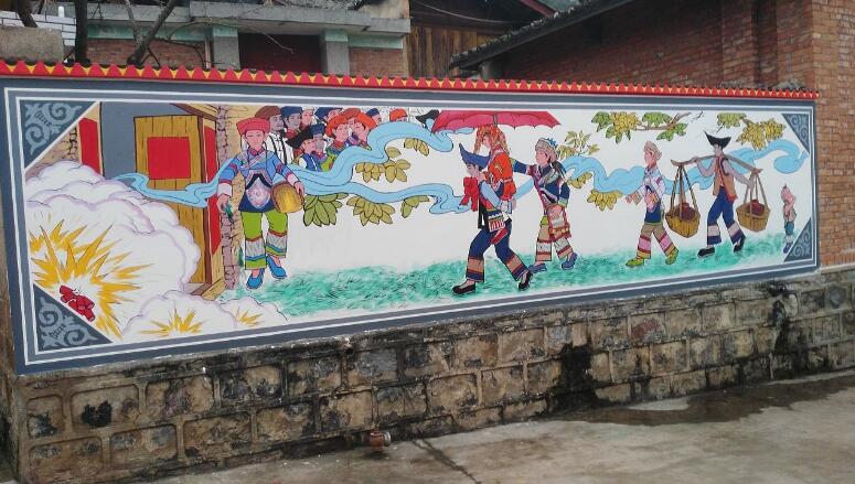 創意街道文化墻彩繪制作效果圖