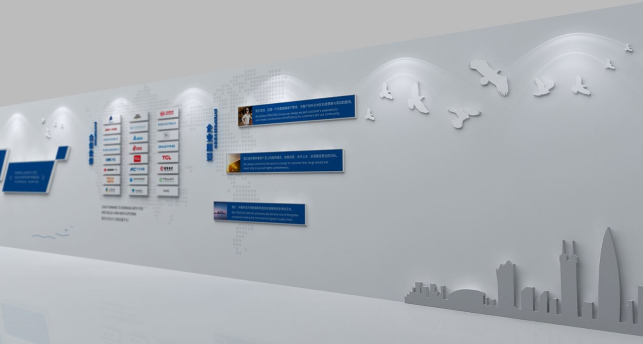 電子科技金融公司it企業文化墻設計通用模板