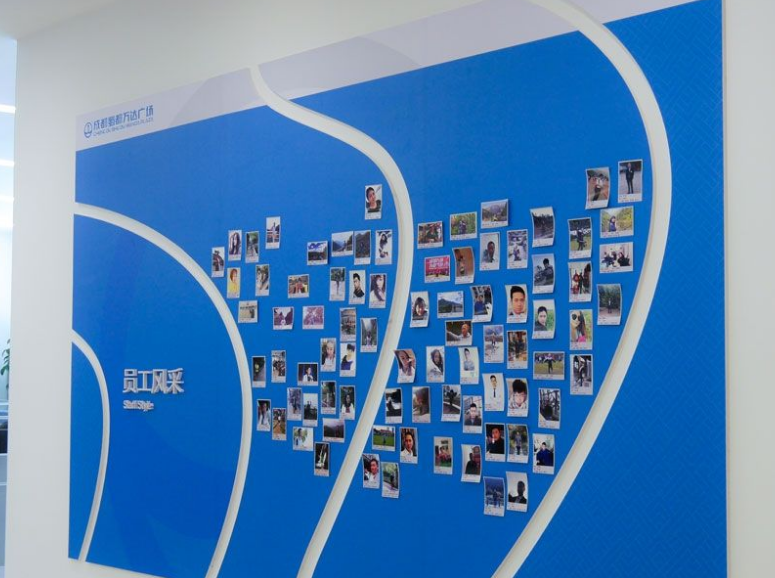 公司企業前臺走廊形象墻效果圖