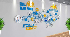 企業(yè)多邊形文化墻效果圖