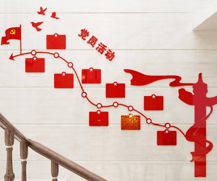 樓梯黨建講習所文化墻