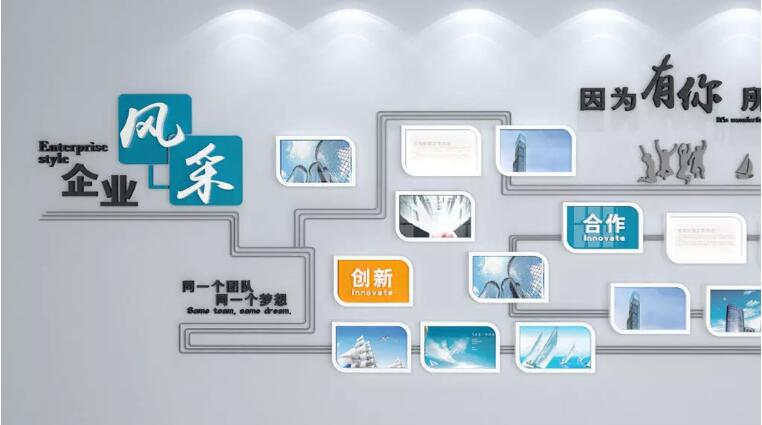 公司樓道文化墻制作效果圖