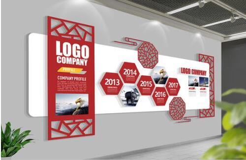 公司黨建文化墻制作效果圖