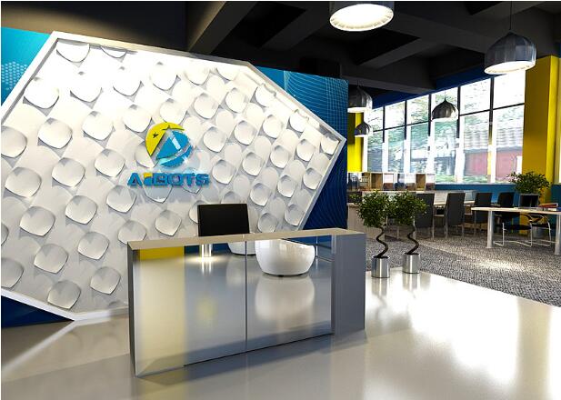 簡約企業辦公室文化墻制作效果圖