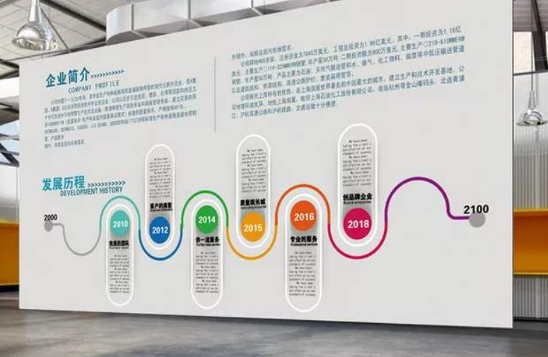 大氣簡約企業文化墻制作
