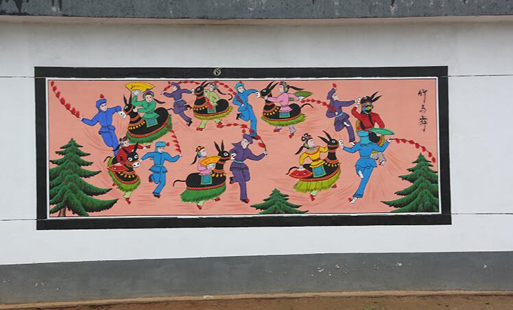 簡約農村文化墻制作效果圖