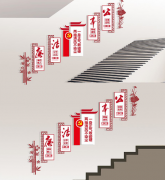 廉政樓梯文化墻效果圖