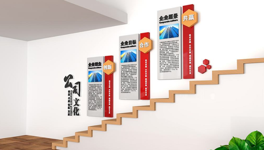 企業(yè)樓梯走廊文化墻圖片