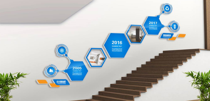 企業(yè)文化墻室內(nèi)樓道文化攝影圖