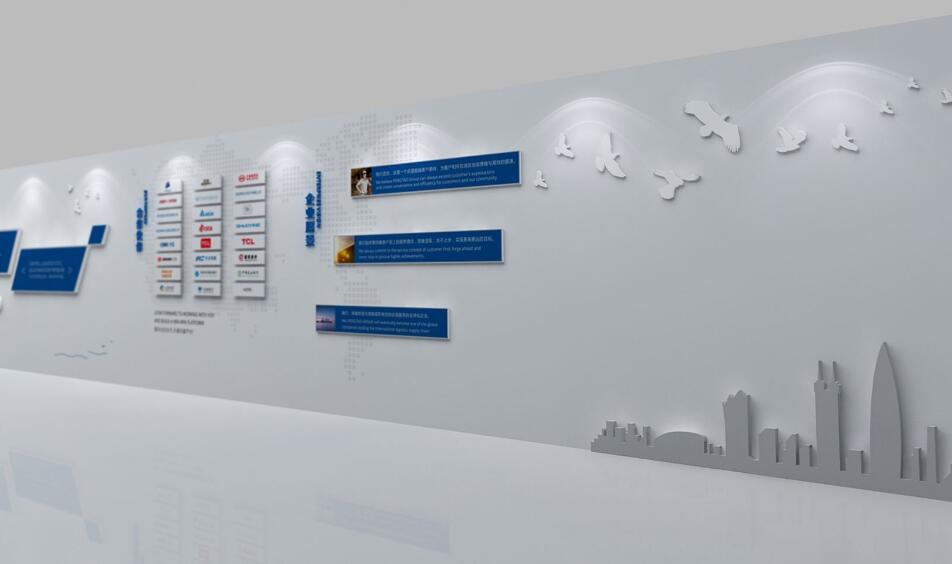 最新金融公司企業文化墻制作效果圖