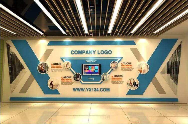 貿易公司文化墻制作效果圖