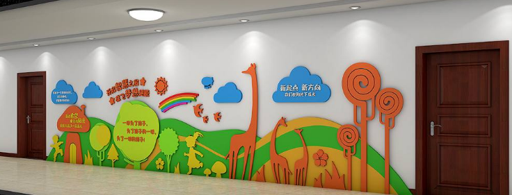 立體墻貼班級教室亞克力貼紙校園文化墻走廊布置