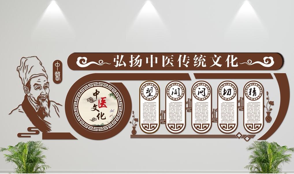 中醫文化墻制作效果圖