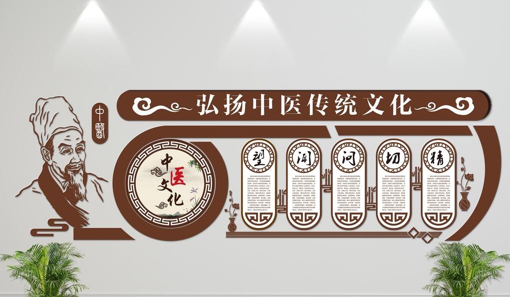 立體中醫文化墻制作效果圖