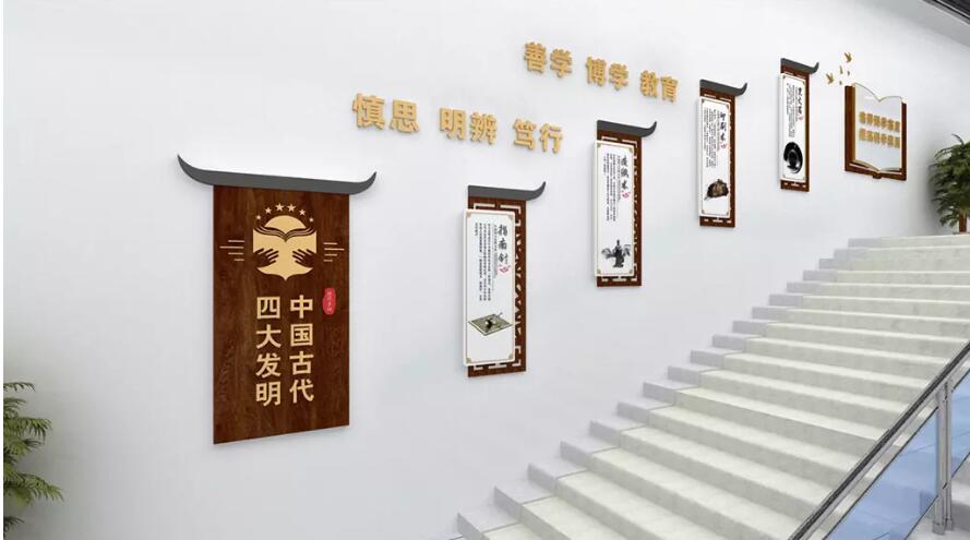 中式中醫文化墻制作效果圖