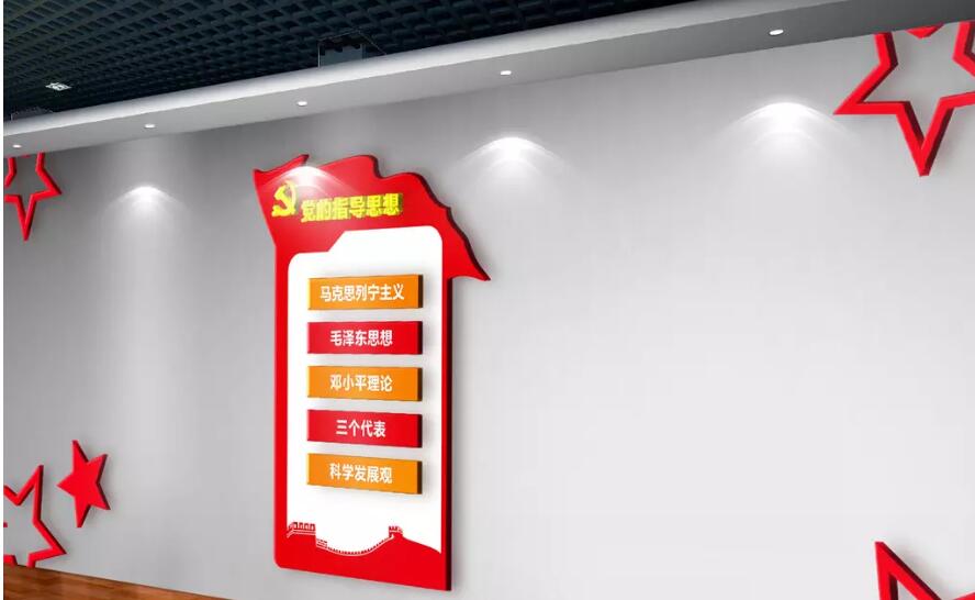 社區黨員之家文化墻制作效果圖