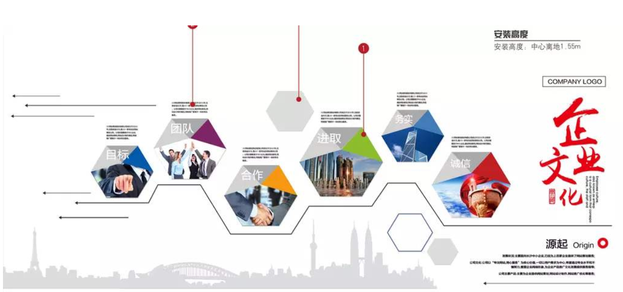 大氣簡約現代企業文化墻