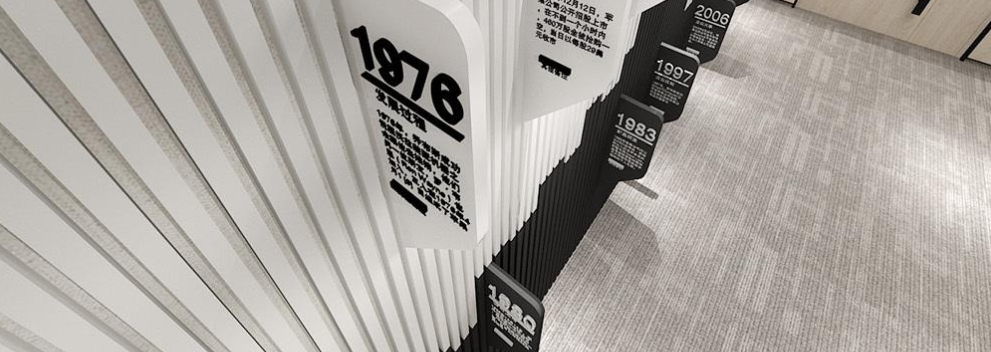 現代簡約企業文化墻展板