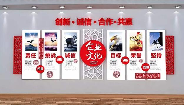 公司辦公室文化墻制作效果圖