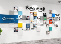 企業亞克力照片墻設計效果圖