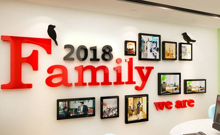 同一個團隊亞克力墻貼公司企業(yè)文化墻照