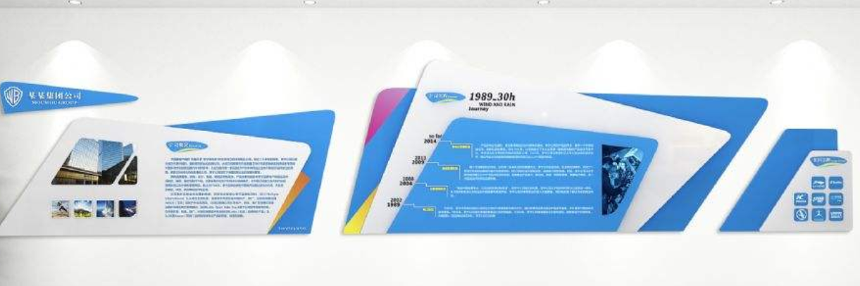 企業文化墻創意設計公司走廊布置3d效果圖