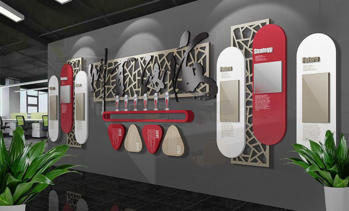 中式古典和諧社區鄰里守望社區文化墻設計