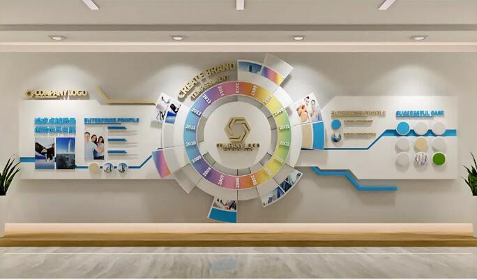 高端公司文化墻制作效果圖