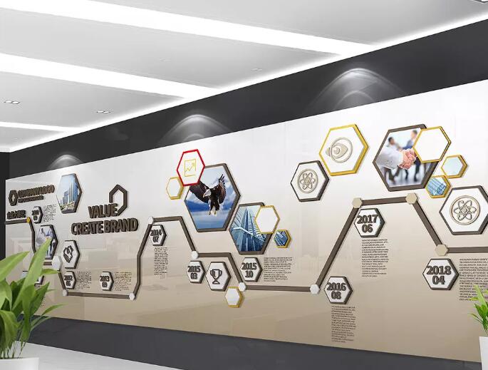 高端公司文化墻制作效果圖