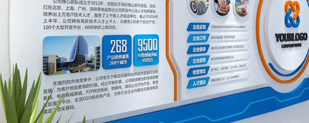 創意立體公司企業文化墻設計