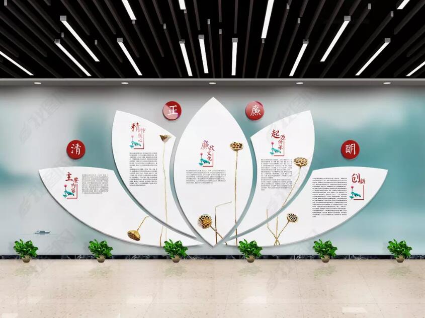 企業(yè)廉政文化墻制作效果圖