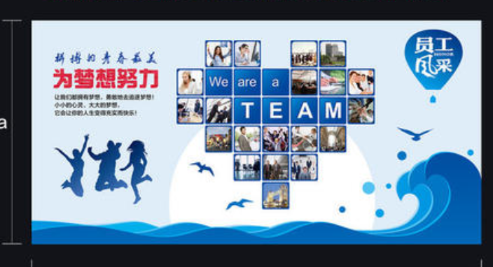公司員工天地企業文化墻照片墻