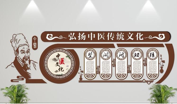 特色中醫文化墻制作效果圖