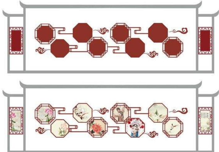 傳統(tǒng)風(fēng)格校園文化墻設(shè)計(jì)素材
