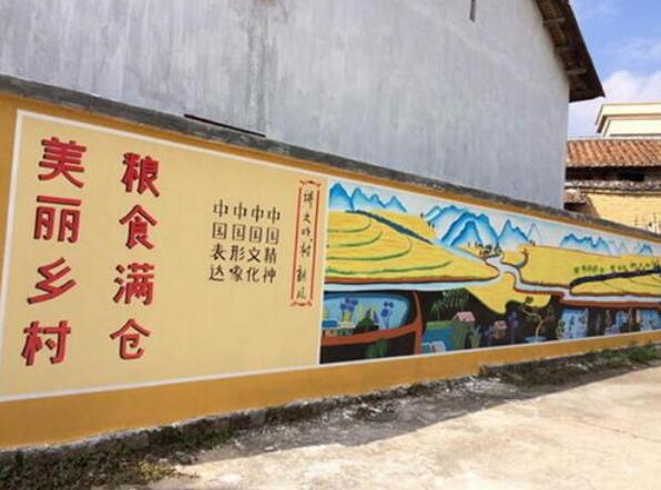 簡約創意農村文化墻制作效果圖