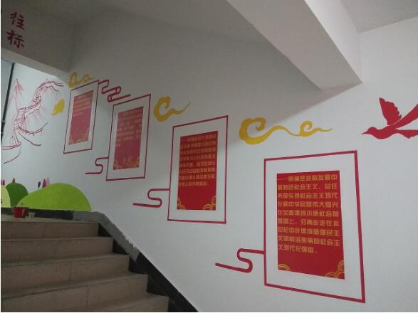 特色黨建樓道文化墻制作效果圖