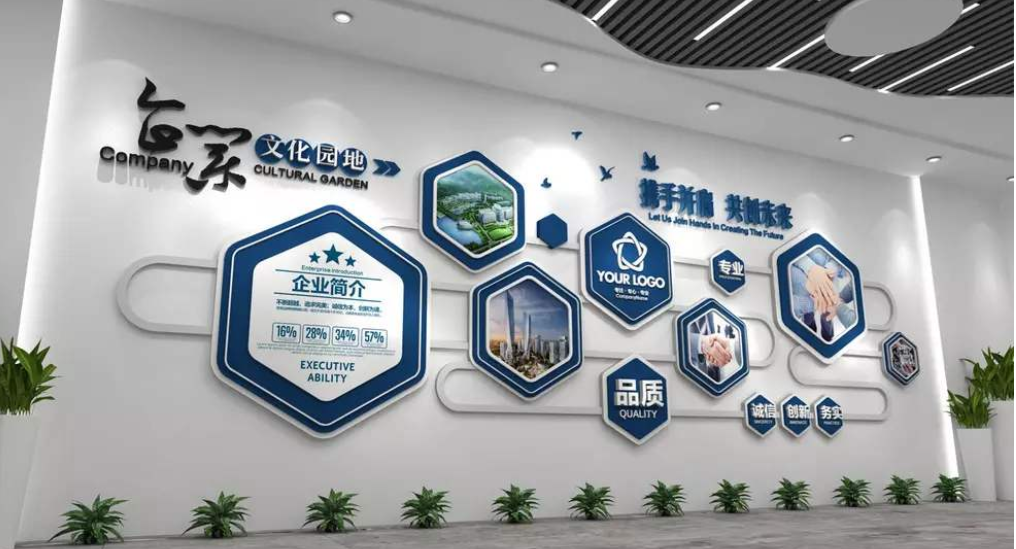 企業文化墻展廳照片墻公司員工風采效果圖設計圖片