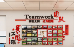 員工風(fēng)采3d立體墻貼畫公司辦公室照片墻