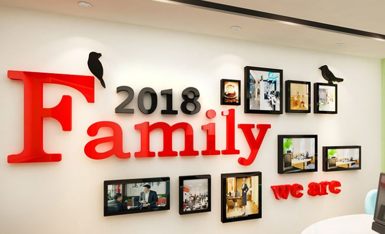 學校辦公樓走廊文化墻裝修效果圖 