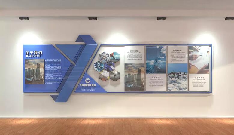 企業展廳照片墻制作效果圖