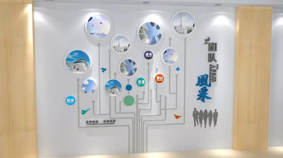 企業展廳照片墻制作效果圖