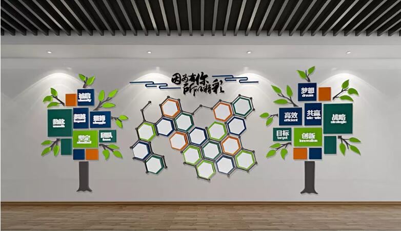 企業展廳照片墻制作效果圖