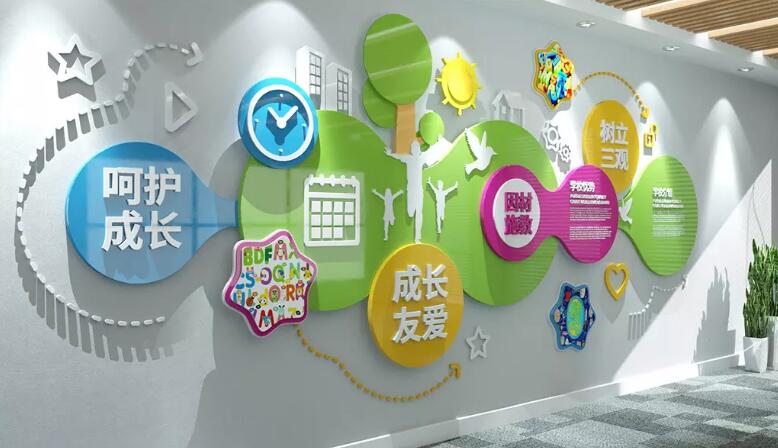 企業文化標語文化墻制作效果圖