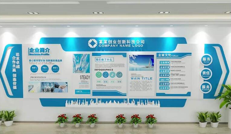 國企公司文化墻制作效果圖